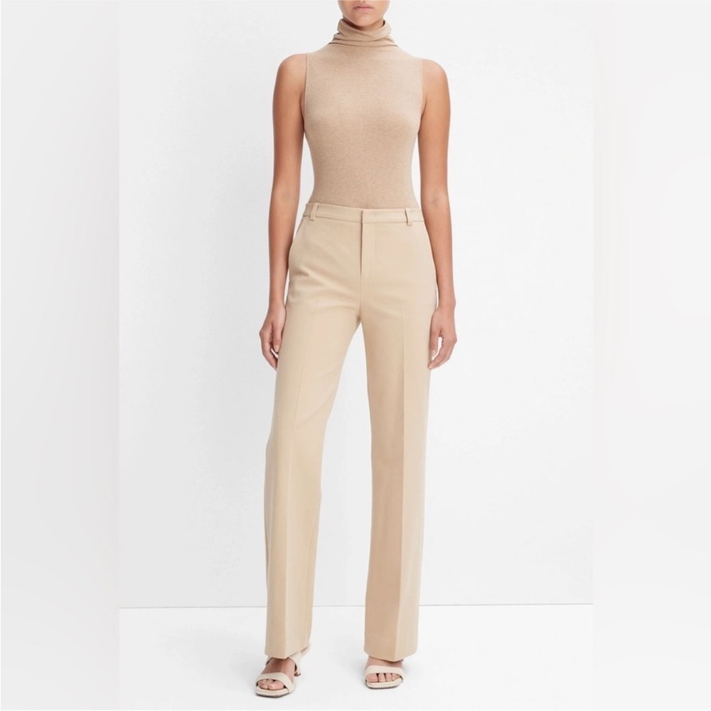 Vince Cotton Stretch Bootcut Trouser Khaki Tan Brown size 6